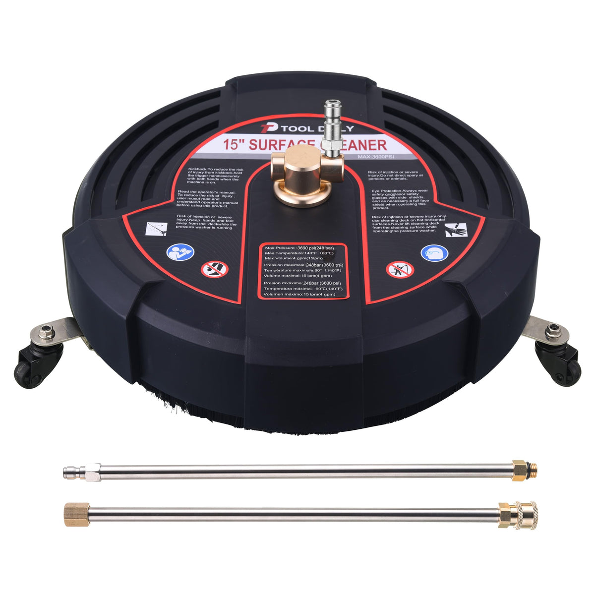 Tool Daily 15-inch surface cleaner in action for faster driveway cleaning.
