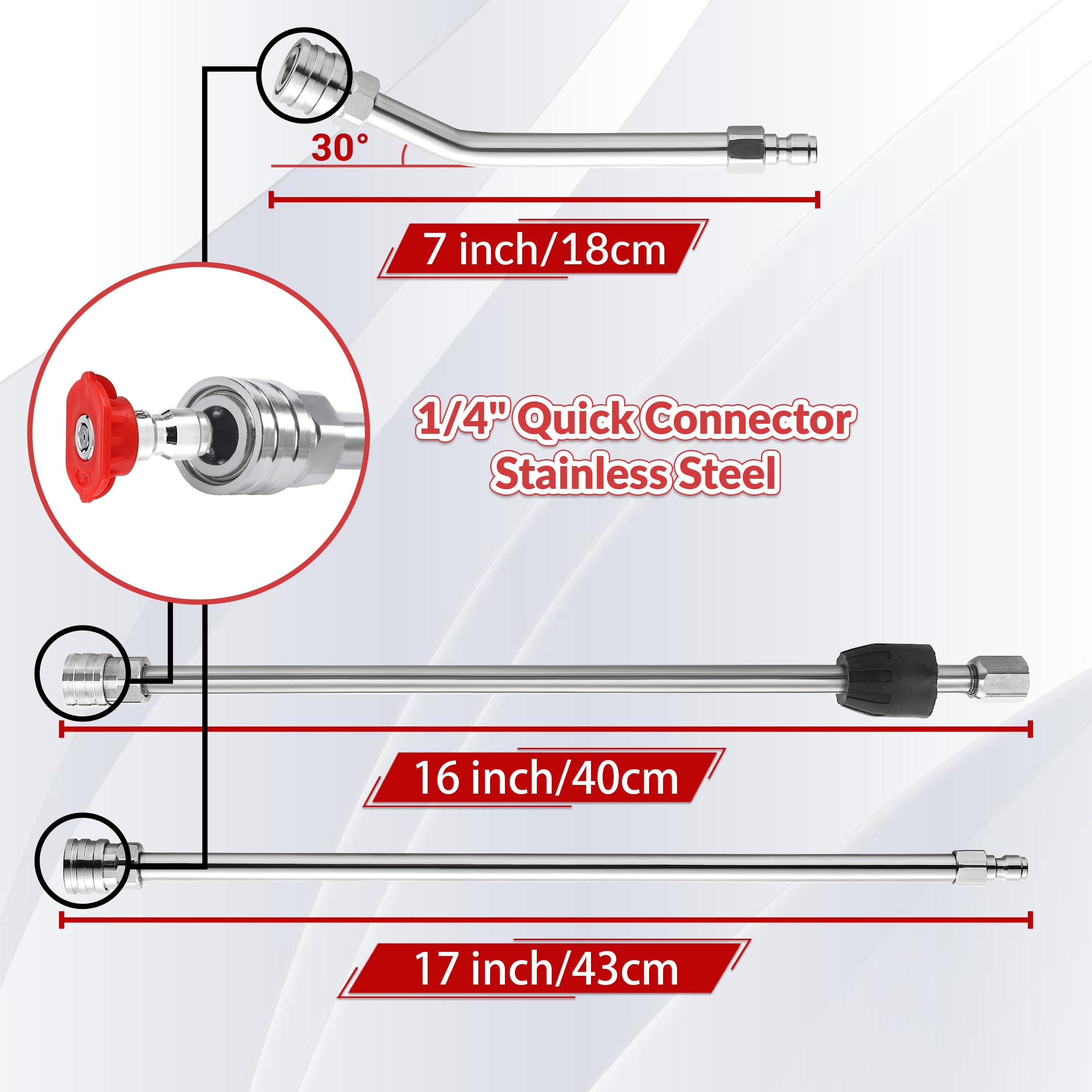 Tool Daily 17-inch lance extension for extended cleaning reach.