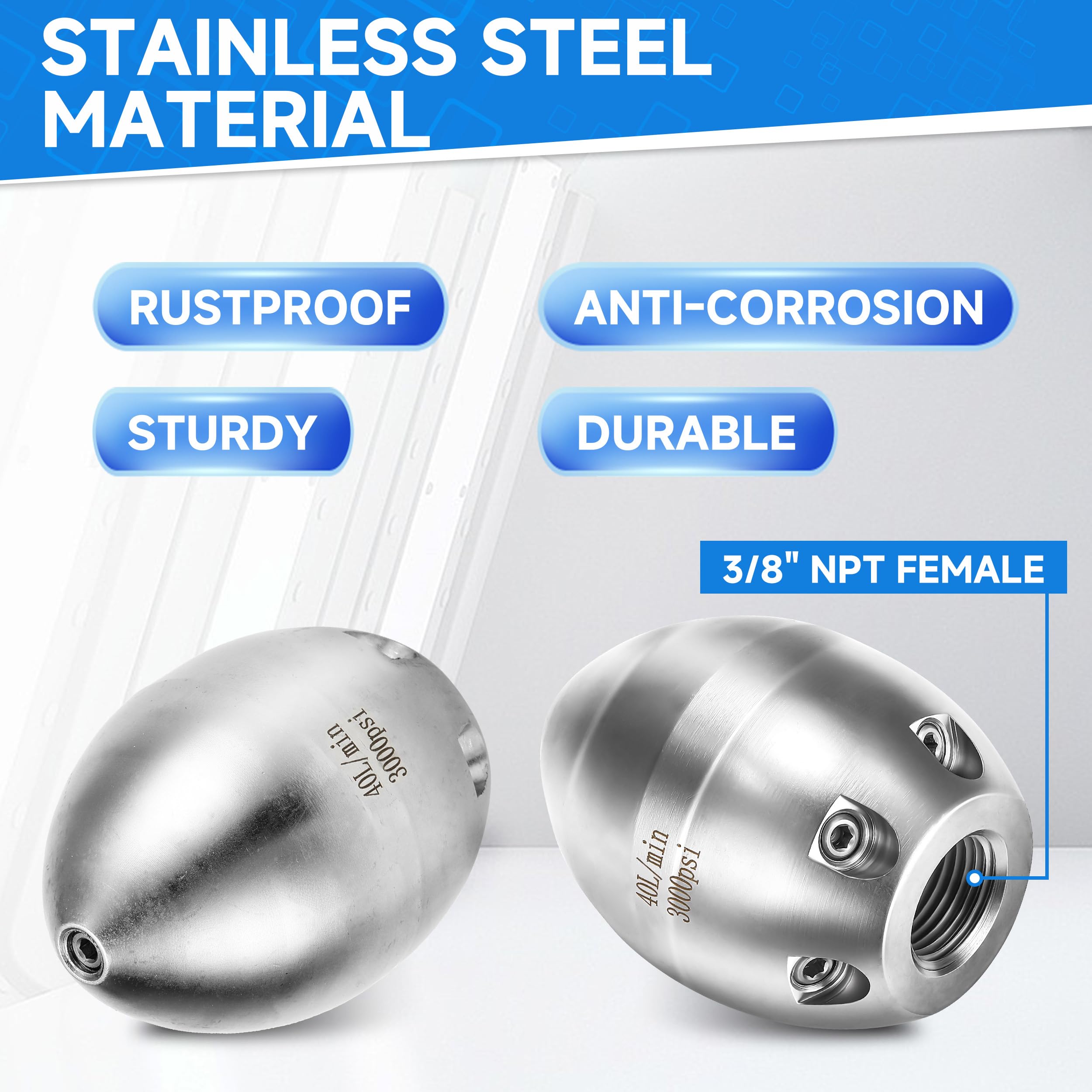 Tool Daily 3000 PSI provides strong water pressure for tough blockages