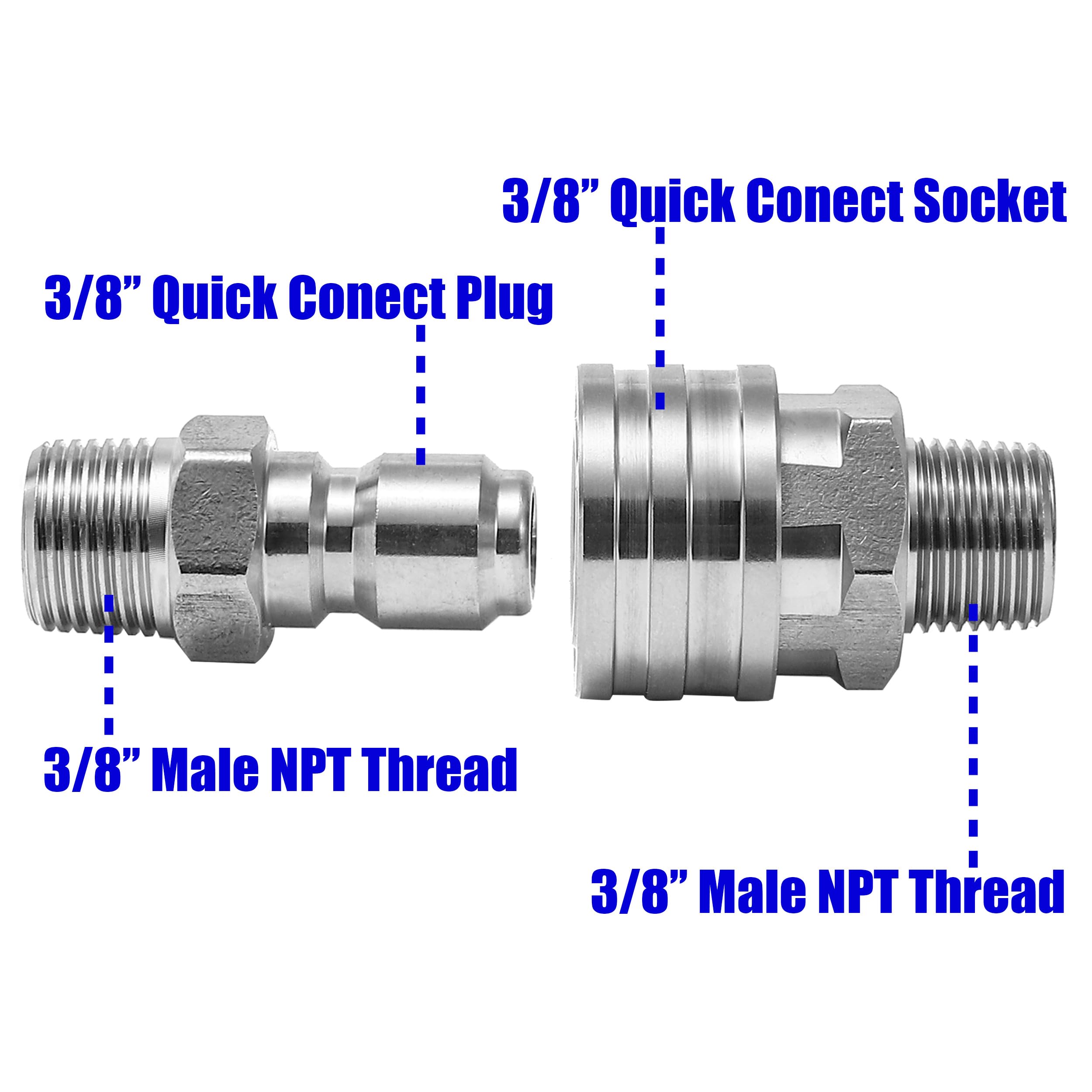 Tool Daily 3-8-male-thread adapter fits most pressure washers for versatile setups.
