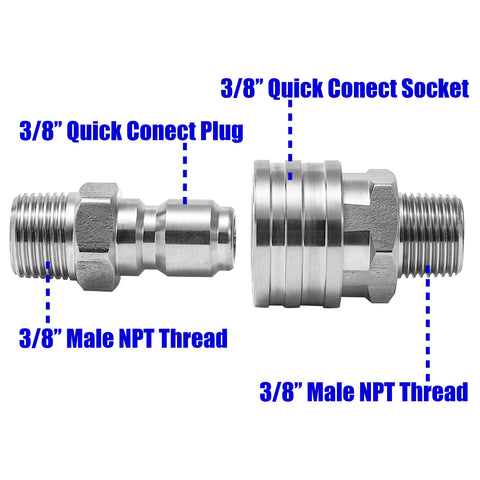 Tool Daily 3-8-male-thread adapter fits most pressure washers for versatile setups.