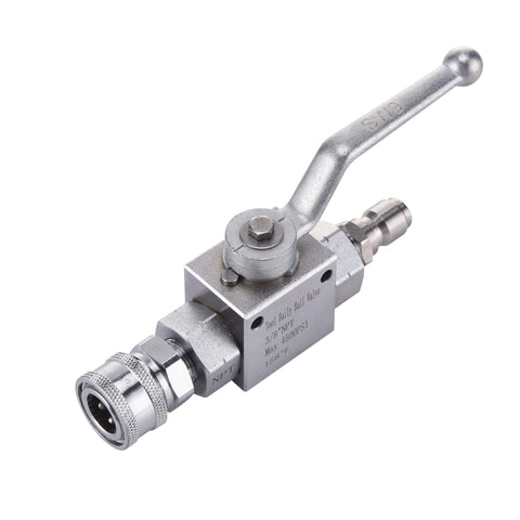 Tool Daily ball valve assembly for durable high-pressure control on power washers