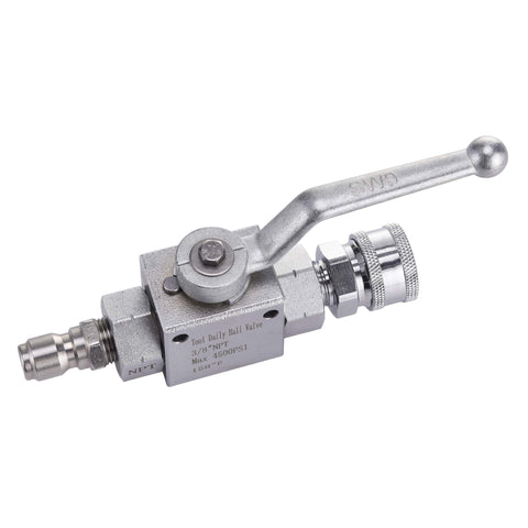 Tool Daily ball valve mounted on a spray gun for smooth on/off control