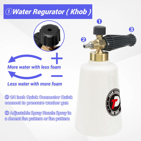 Tool Daily foam cannon 1.1mm nozzle for thicker foam at lower pressure