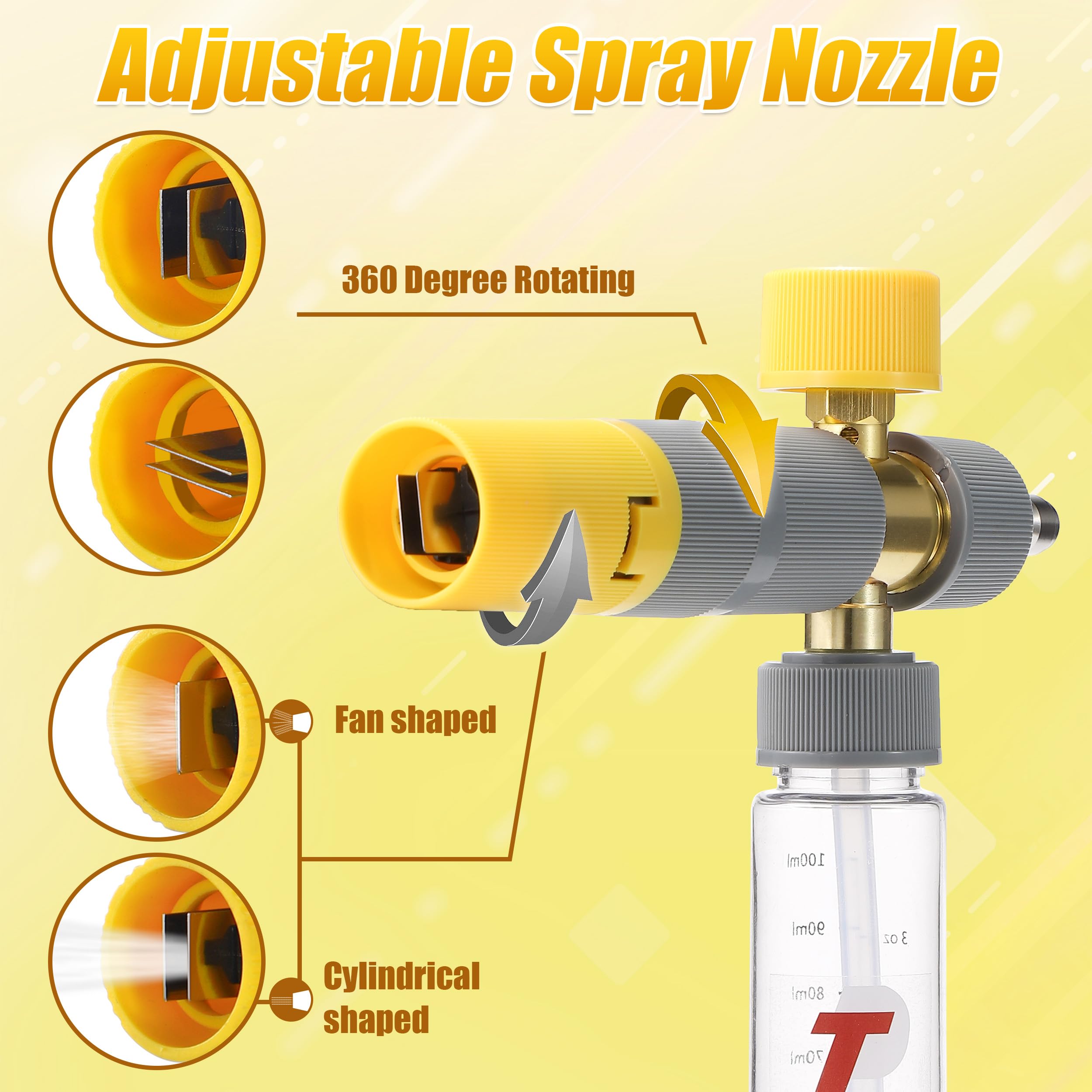 Tool Daily foam cannon adjustable-angle control for precise spraying