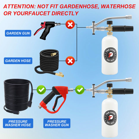 Tool Daily foam cannon adjustable nozzle for thicker foam control.