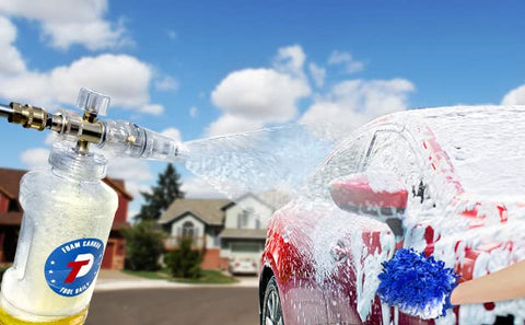 Tool Daily foam cannon adjustment dial shows precise foam control for different tasks