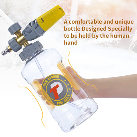 Tool Daily foam cannon easy cleaning rinse helps remove soap residue.