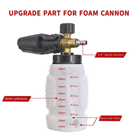 Top foam control knob allows dialing in foam thickness.