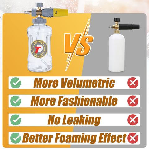 Tool Daily foam cannon M22 compatibility shows simple switch between fittings.