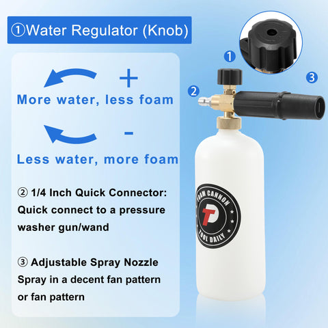 Tool Daily foam cannon nozzle tips set for versatile spray patterns.