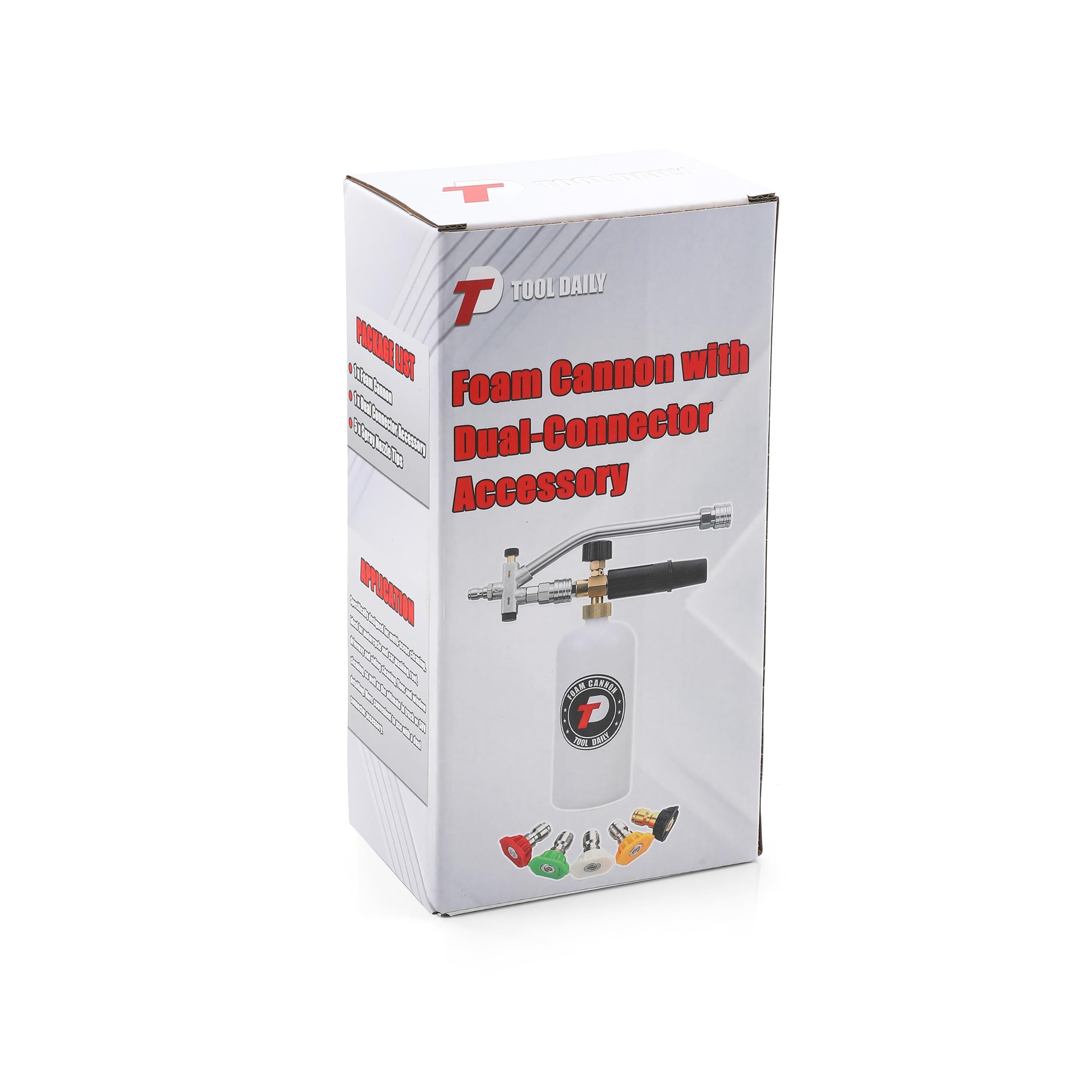 Tool Daily foam cannon ready for diverse outdoor cleaning tasks.