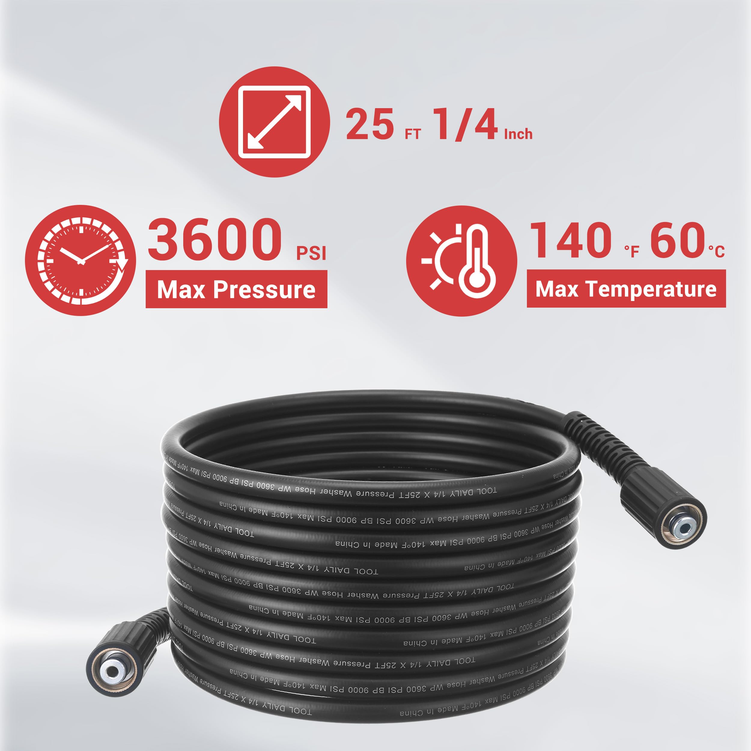 Tool Daily kink-resistant hose supports smooth cleaning motion.