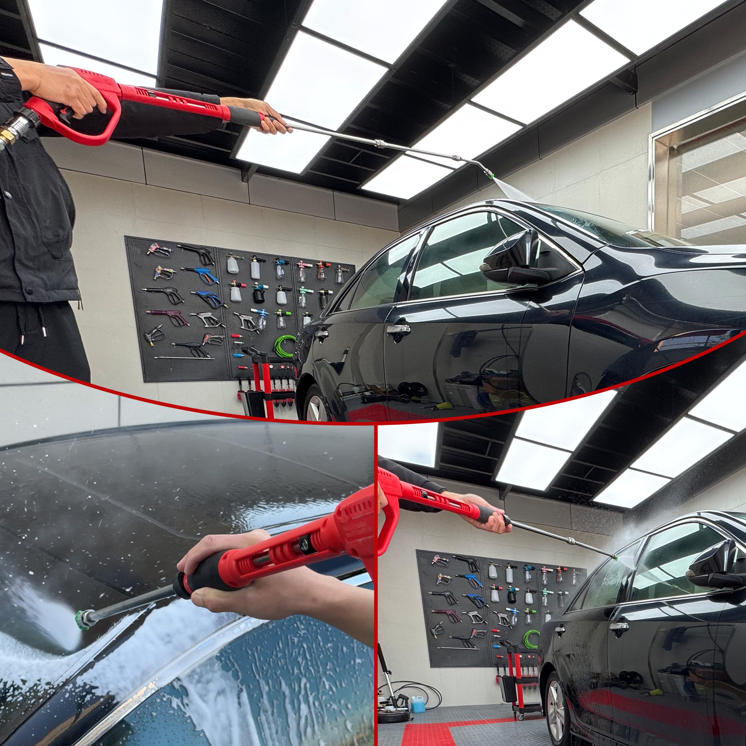 Tool Daily five nozzle tips enable versatile cleaning angles.