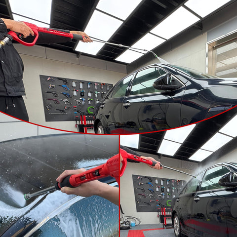 Tool Daily five nozzle tips enable versatile cleaning angles.