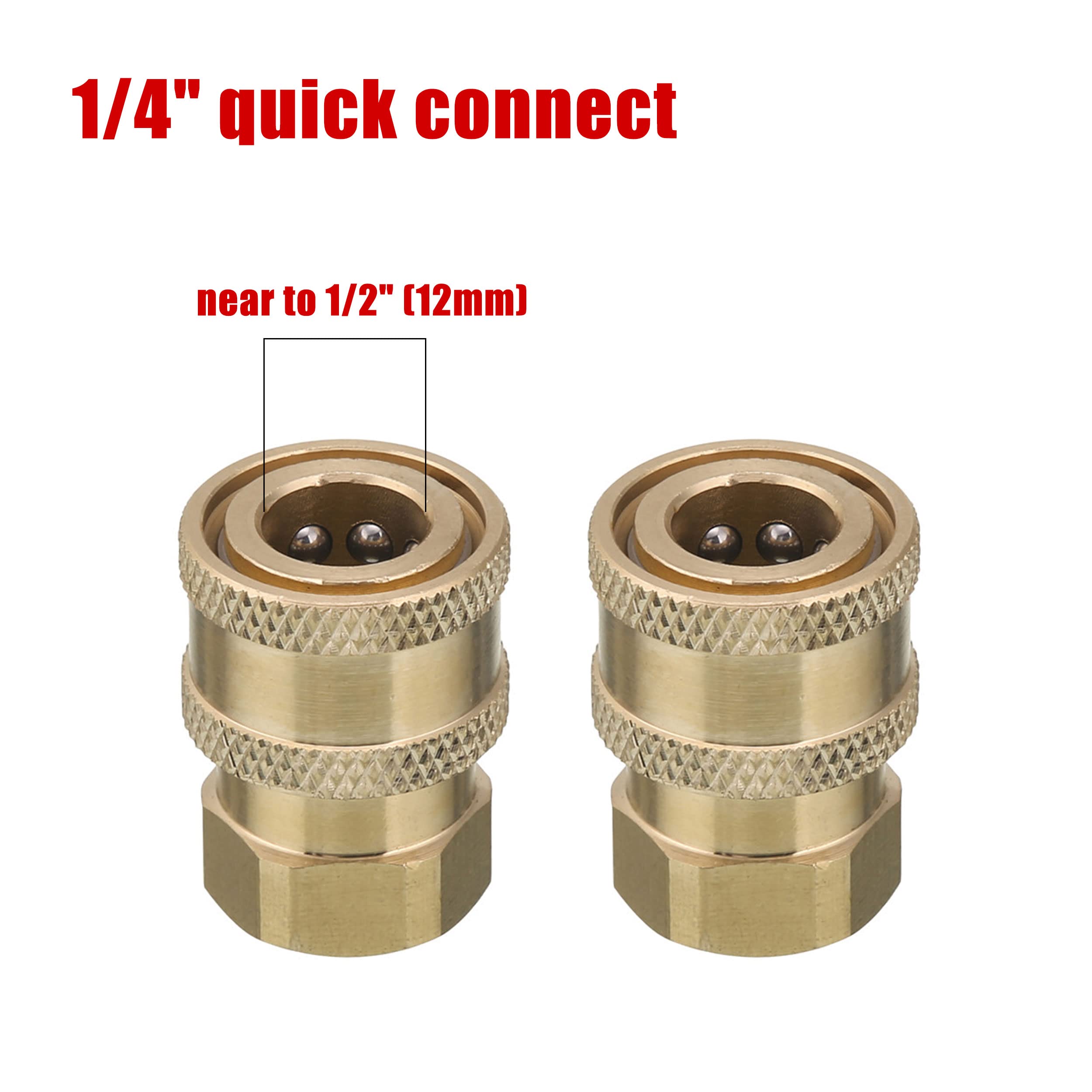 Tool Daily 1/4-inch brass socket provides a strong, leak-free fit.