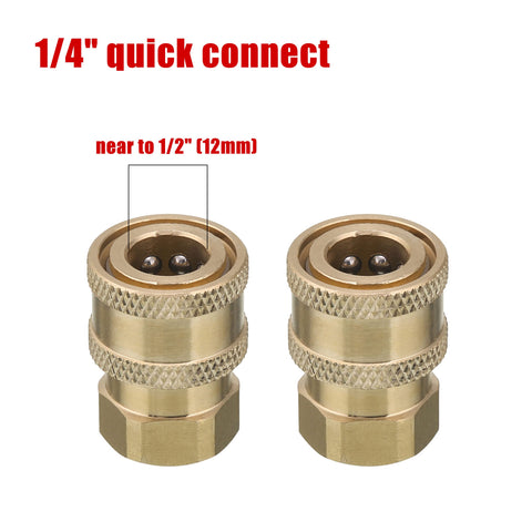Tool Daily 1/4-inch brass socket provides a strong, leak-free fit.