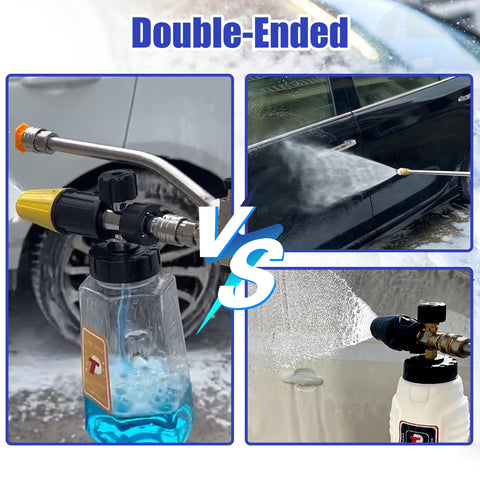 Tool Daily dual-ended connector with two ends enabling quick task switching during washing.