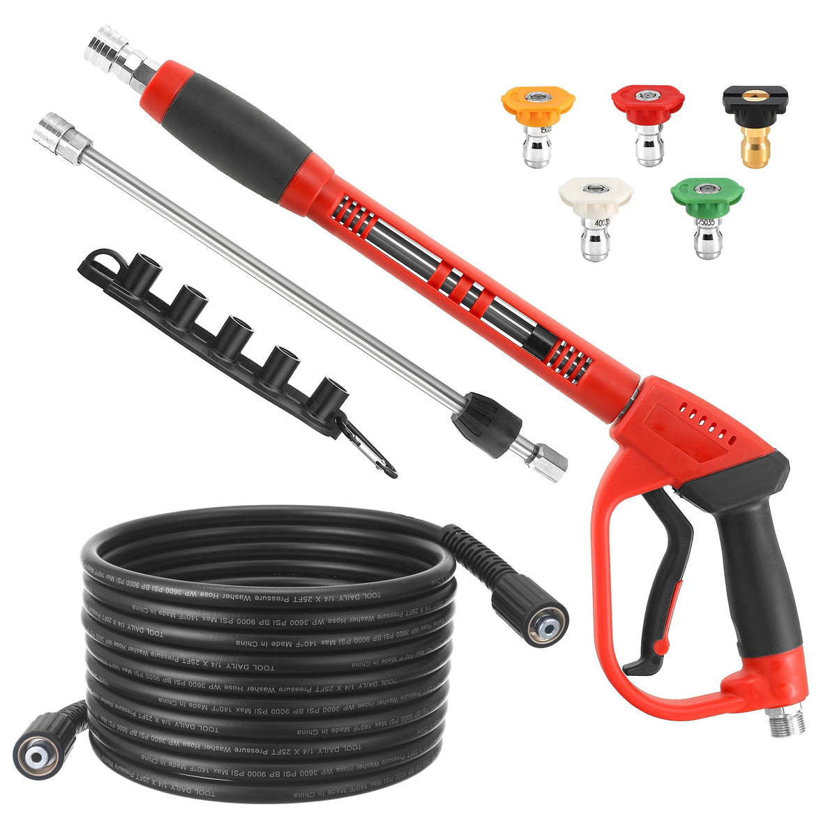 Tool Daily pressure washer gun with 40-inch reach for extended cleaning.