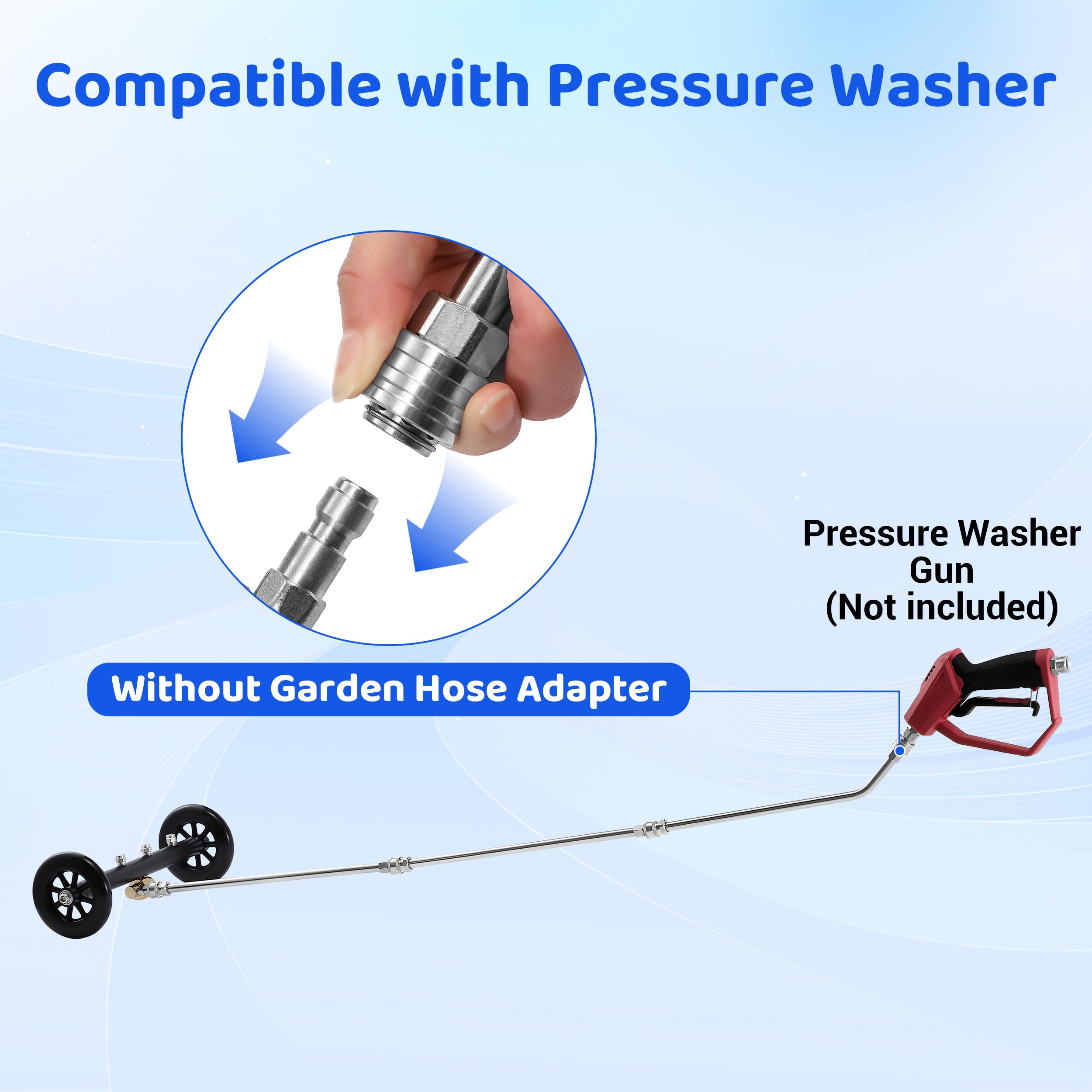 Tool Daily pressure washer mode demonstrates powerful cleaning undercarriage and road grime.