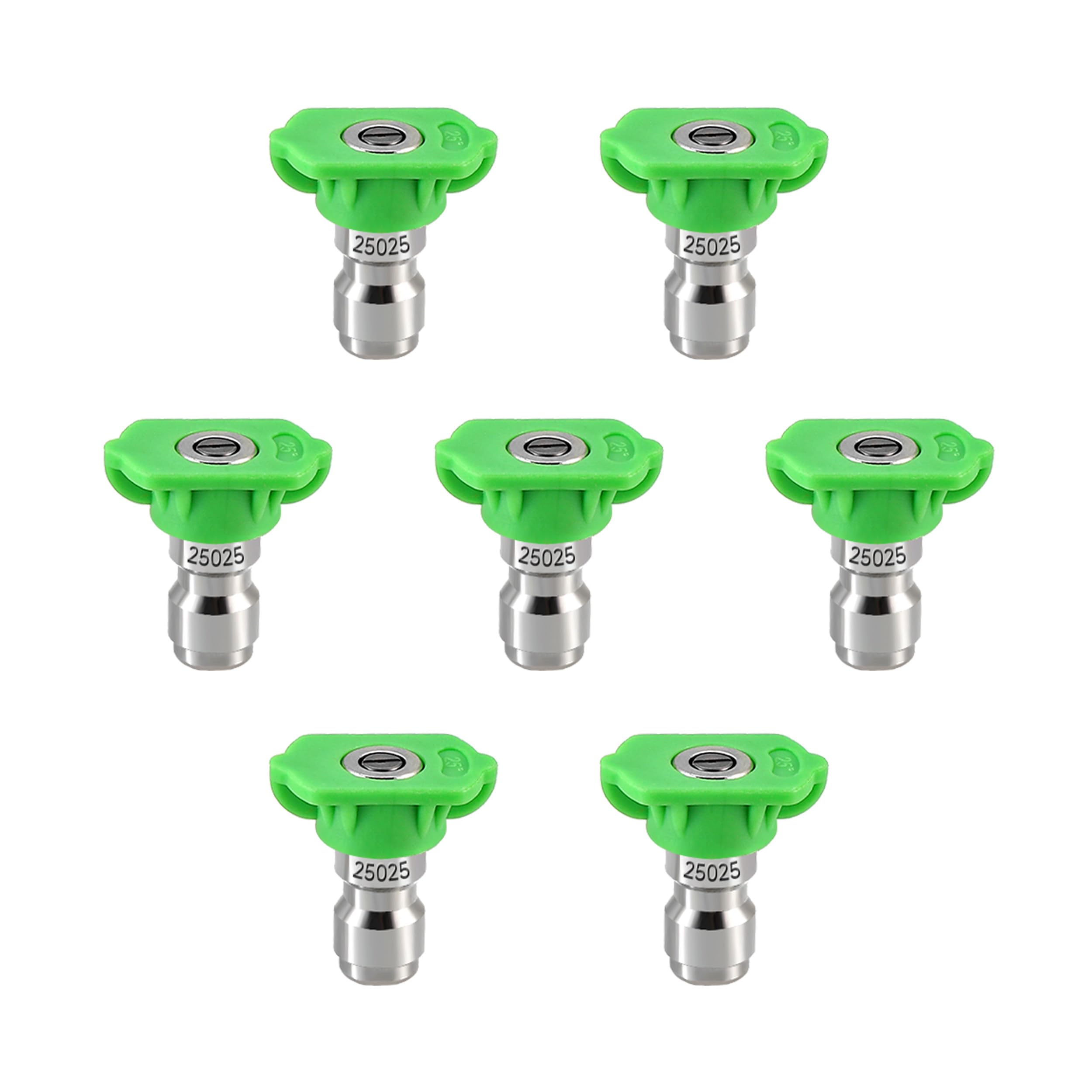 Tool Daily 25-degree green nozzle pack for precise outdoor cleaning at high pressure.