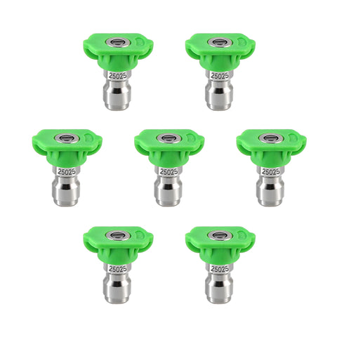 Tool Daily 25-degree green nozzle pack for precise outdoor cleaning at high pressure.