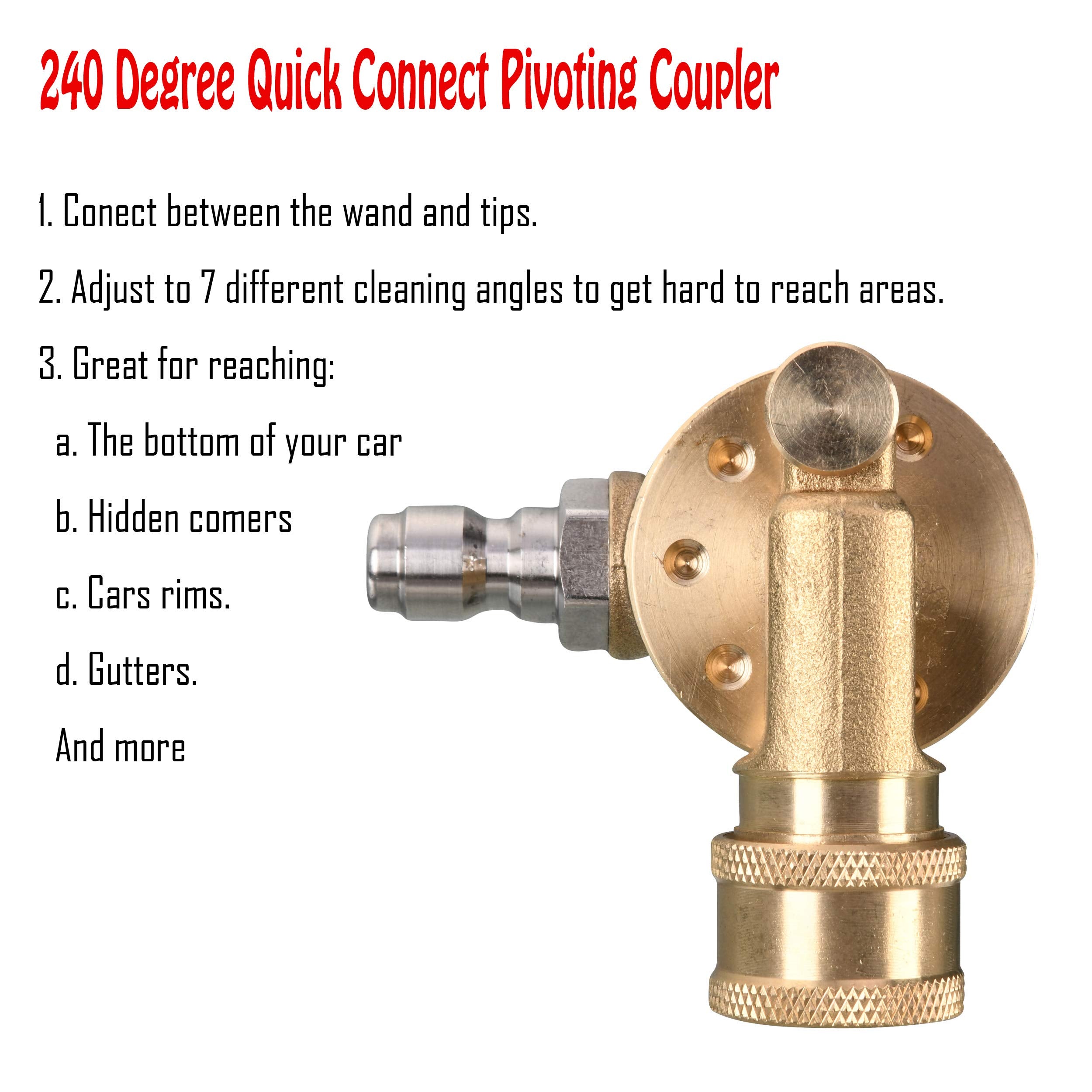 Tool Daily pressure washer wand connection enables versatile tip-to-wand setup.