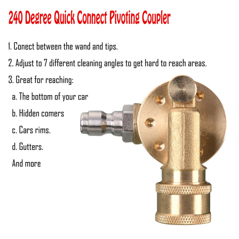 Tool Daily pressure washer wand connection enables versatile tip-to-wand setup.
