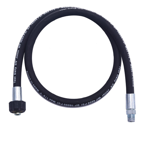 Tool Daily pressure washer whip hose with swivel for smooth reel mounting.