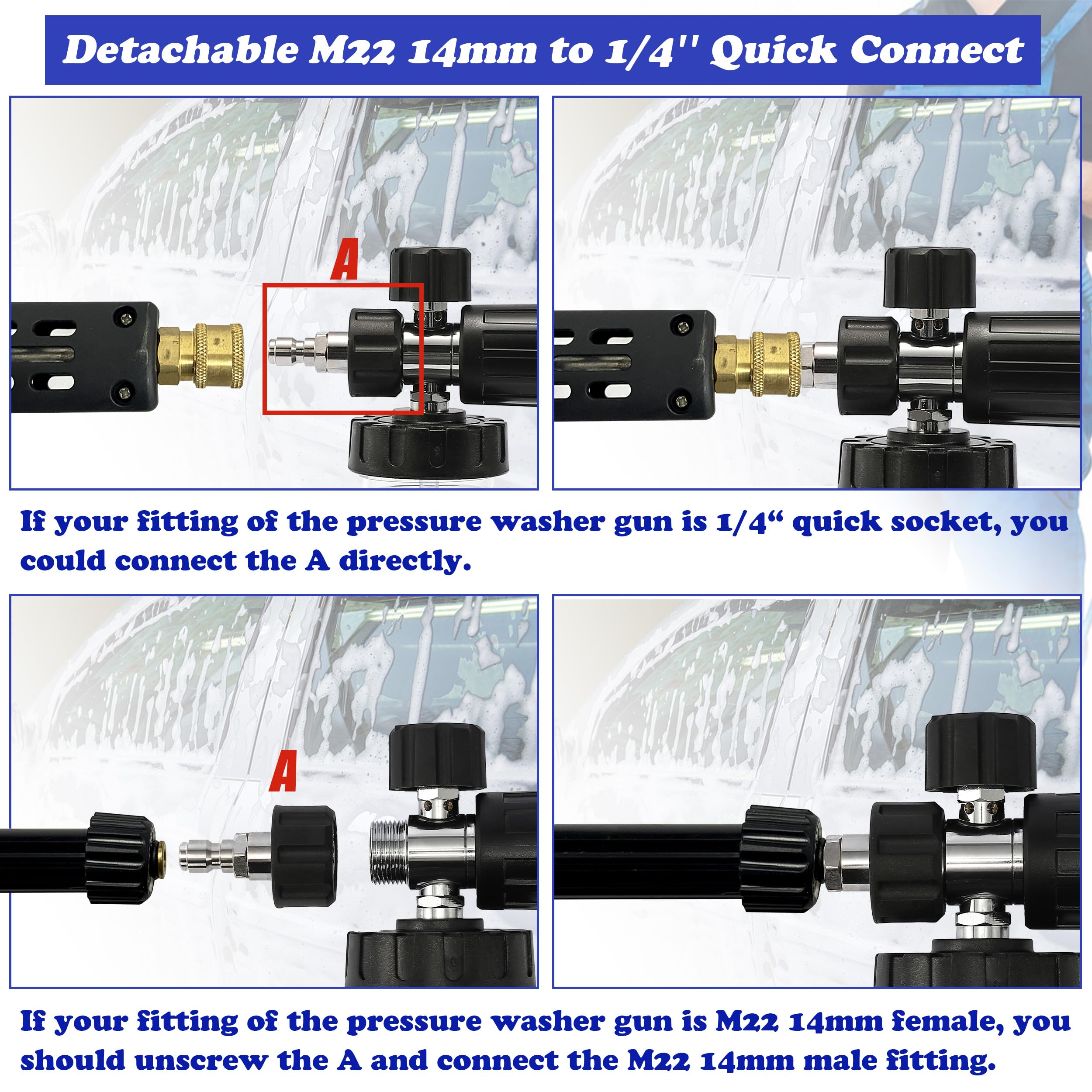 Tool Daily 1/4-inch quick-connect fitting for fast, secure attachment