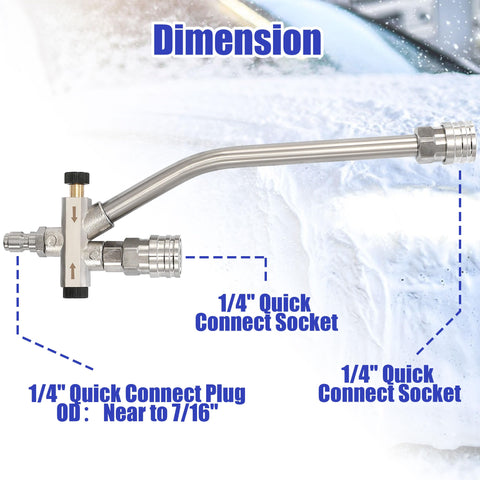 Tool Daily 1/4 inch quick-connect fitting compatible with most washers for fast setup.