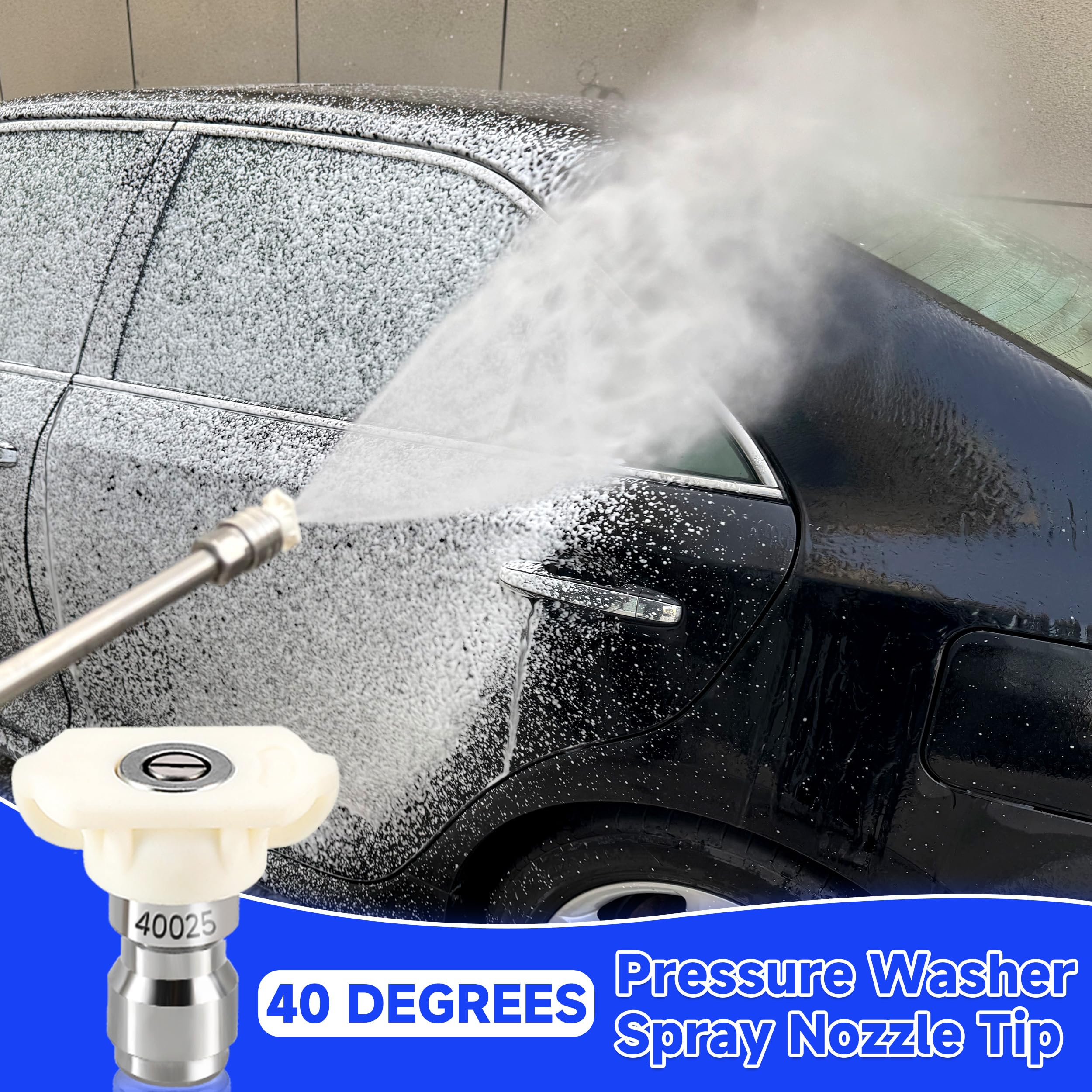 Tool Daily quick-connect 1/4-inch enables easy attachment to pressure wands.