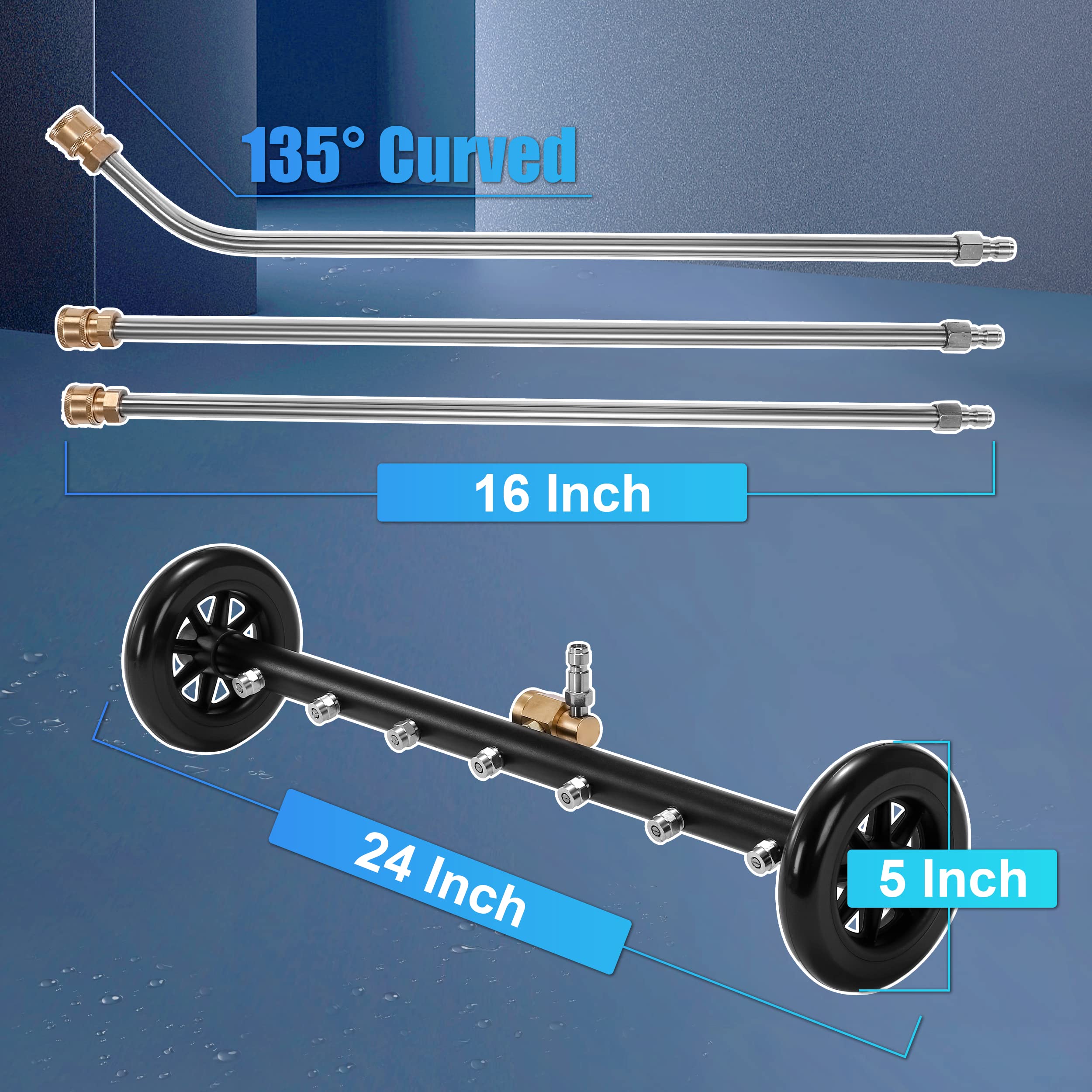 Tool Daily quick connector wand for easy attachment to your pressure washer.