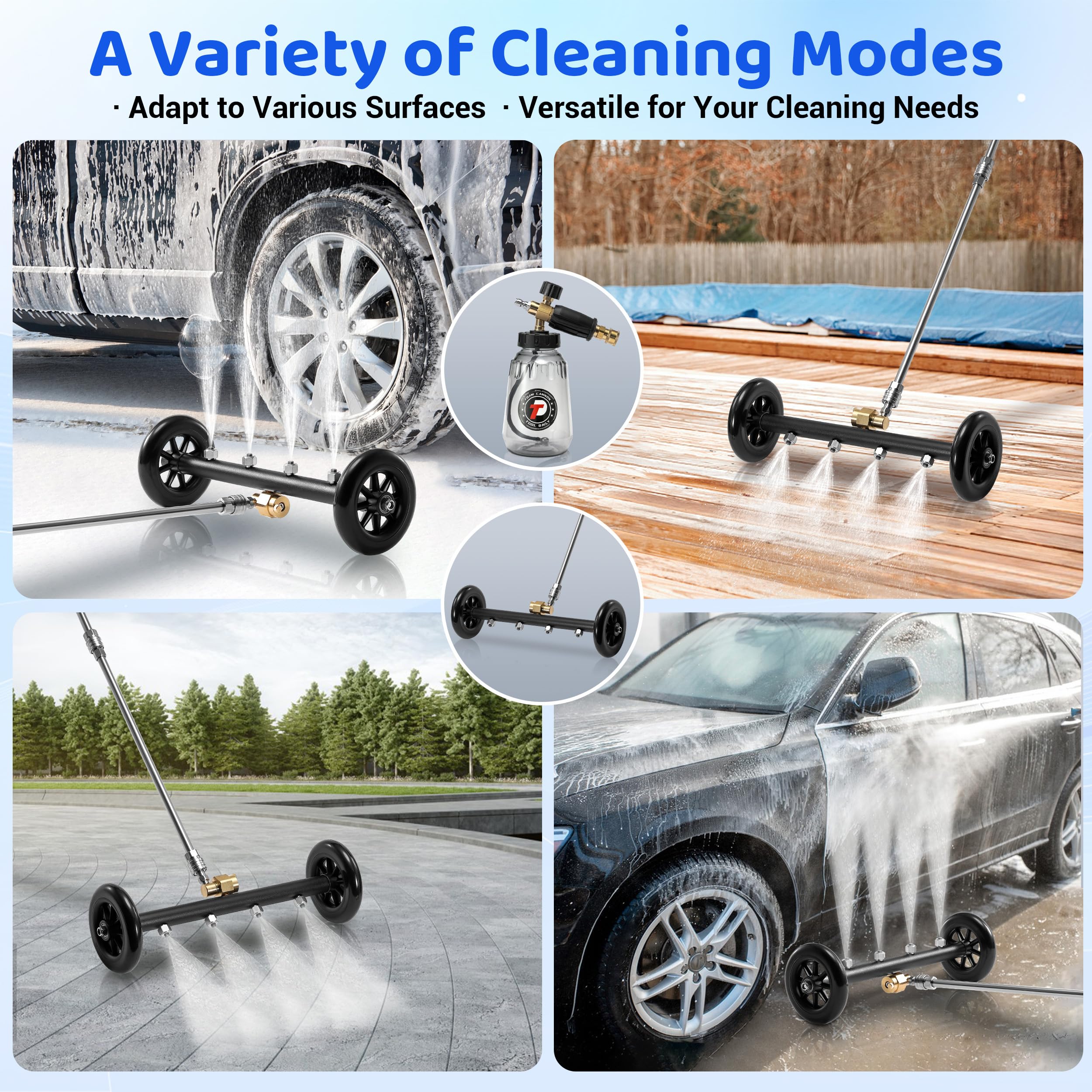 Tool Daily stainless steel nozzles option for leak free use.