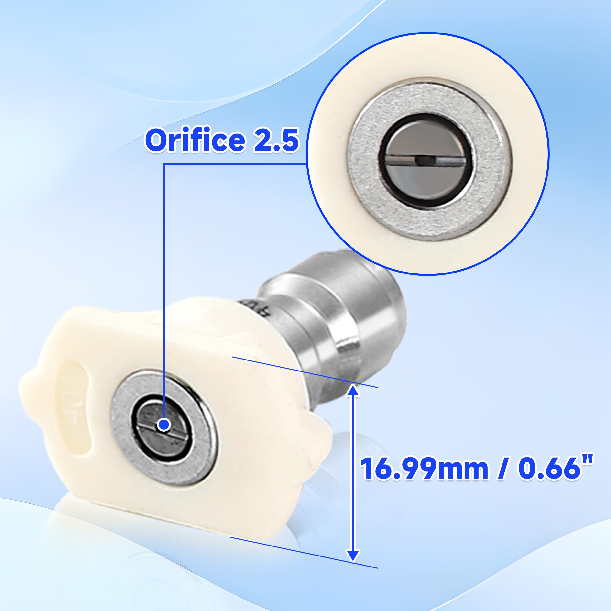 Tool Daily stainless steel tip resists rust for durable performance.