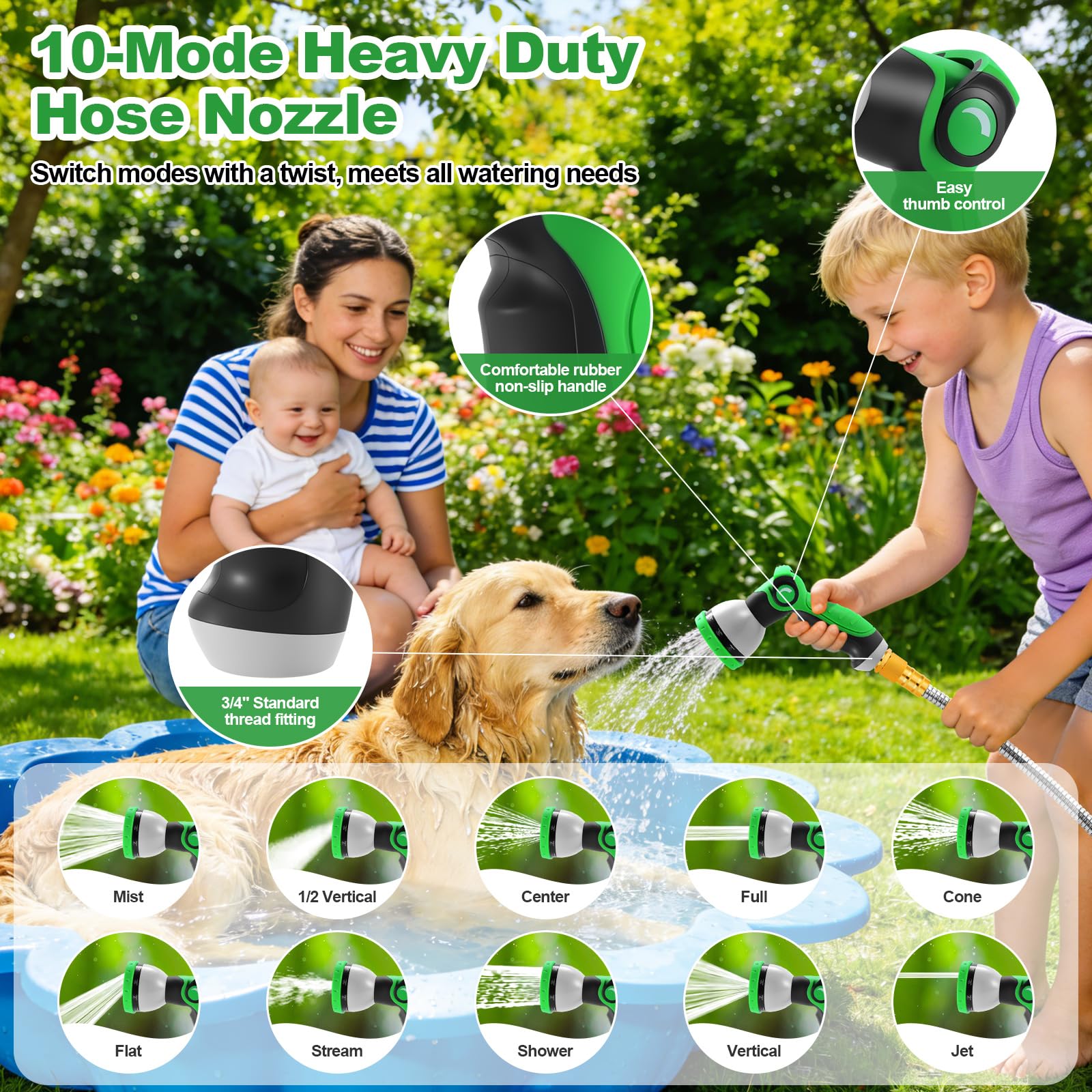 Toolasin Garden Hose 50ft weather-resistant performance in cold and warm conditions.