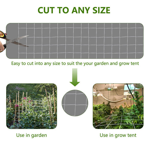 Toolazy Trellis Netting made from durable nylon fibers with UV resistance.