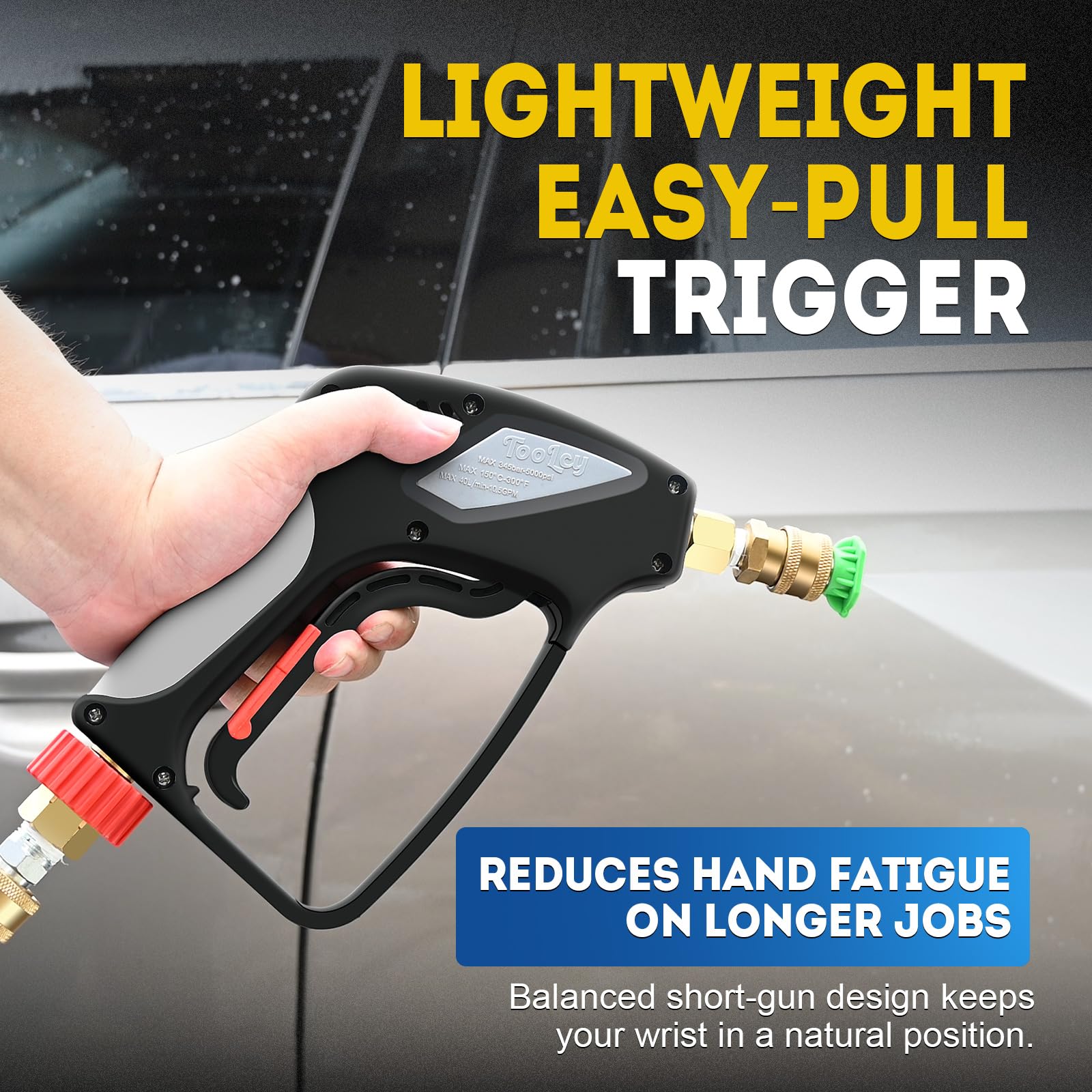 Foam cannon-ready gun for thick foam and detailing