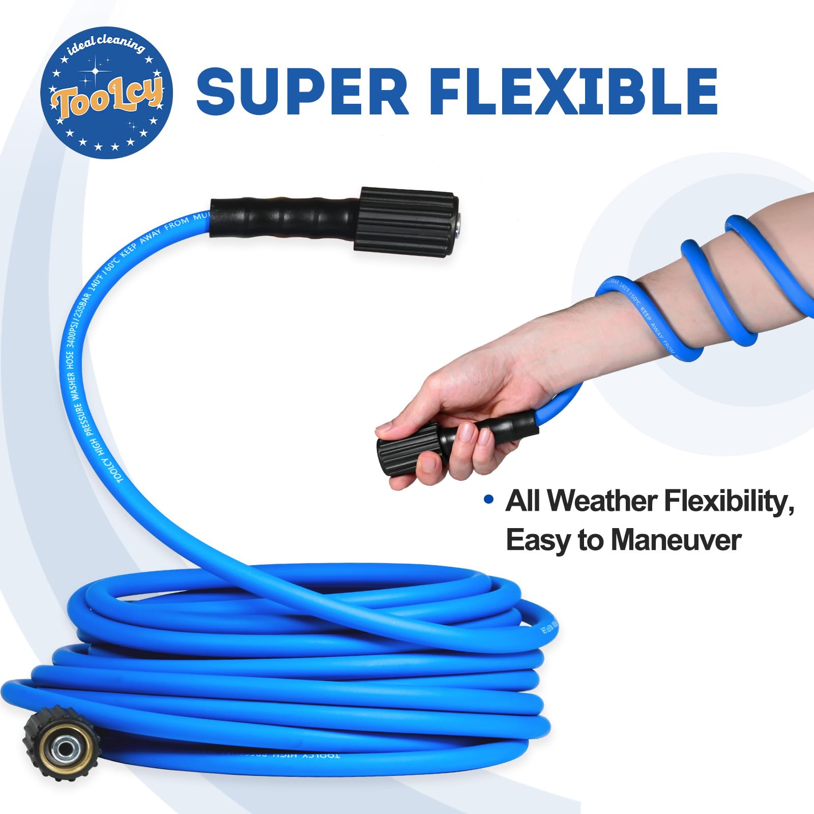 Toolcy kink resistant hose maintains consistent pressure