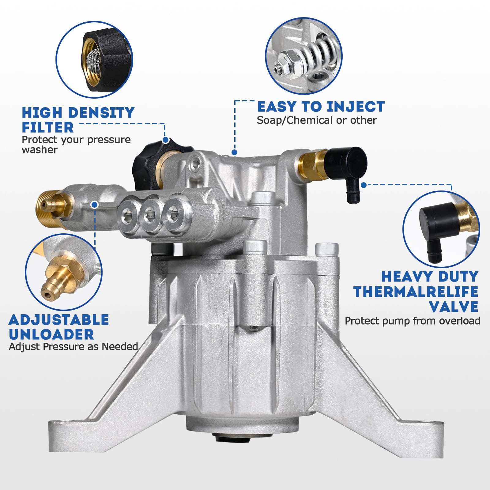 TOOLCY pre-filled oil crankcase emphasizes maintenance-free setup.