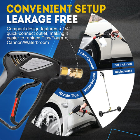 Includes five spray tips for versatile cleaning options