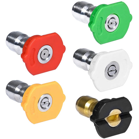 Toolcy pressure washer nozzle set shown for versatile cleaning tasks.