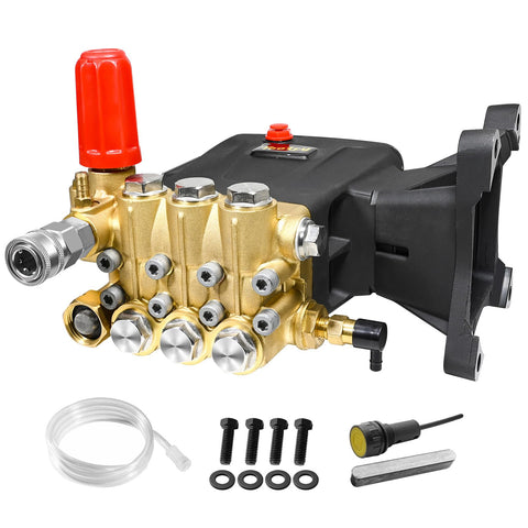 Toolcy pressure washer pump front view for reliable heavy-duty cleaning