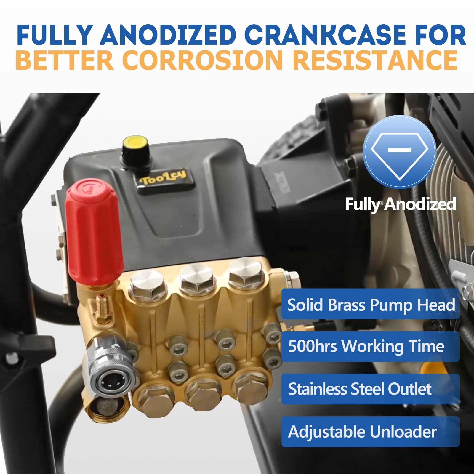 Toolcy five-nozzle tip set enabling versatile cleaning options.