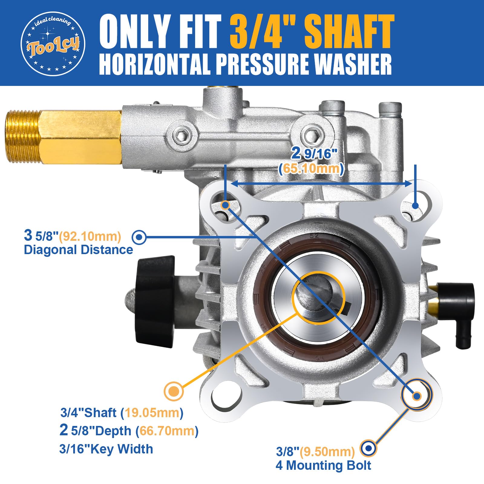 TOOLCY end cap and shaft view for smooth operation and easy replacement