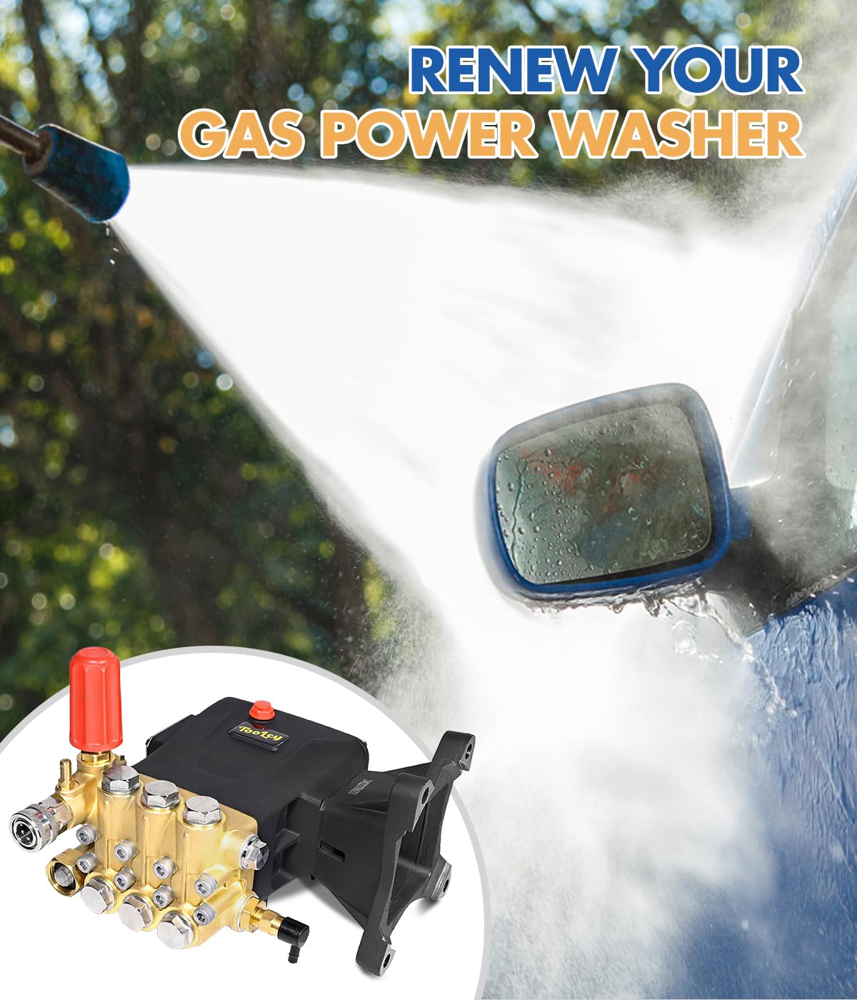 TOOLCY mounting holes and diagonal spacing support versatile engine compatibility.