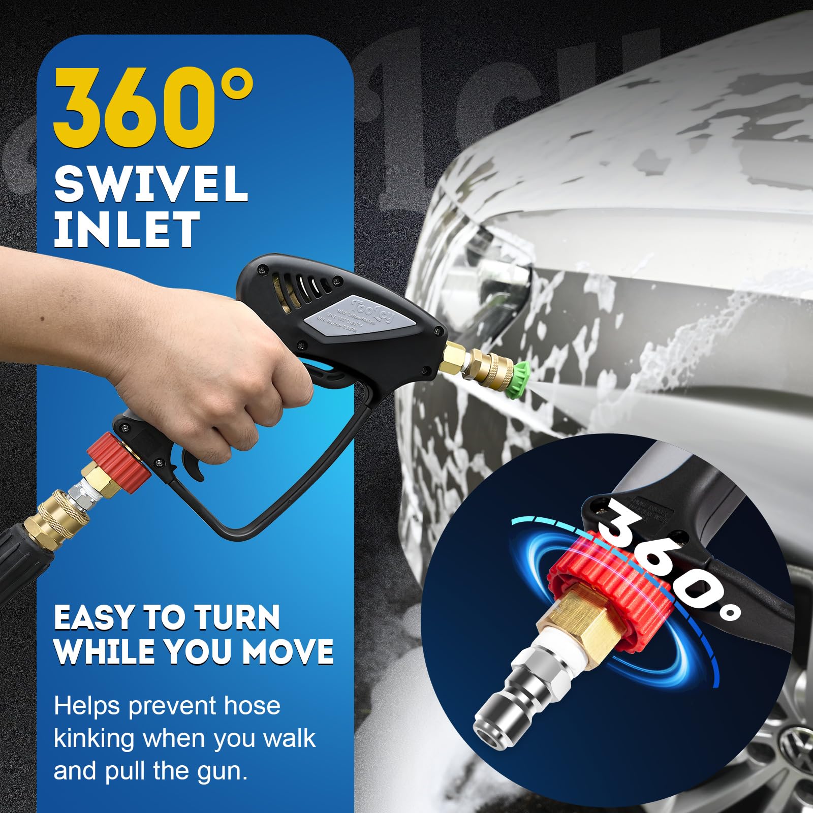Toolcy ergonomic handle reduces fatigue during long cleaning sessions