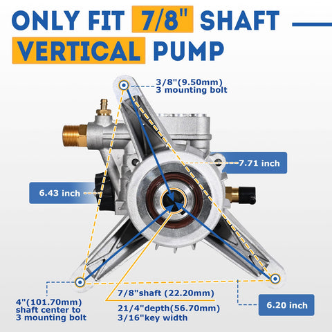 TOOLCY vertical pump back view highlighting rear inlet/outlet for simple installation.