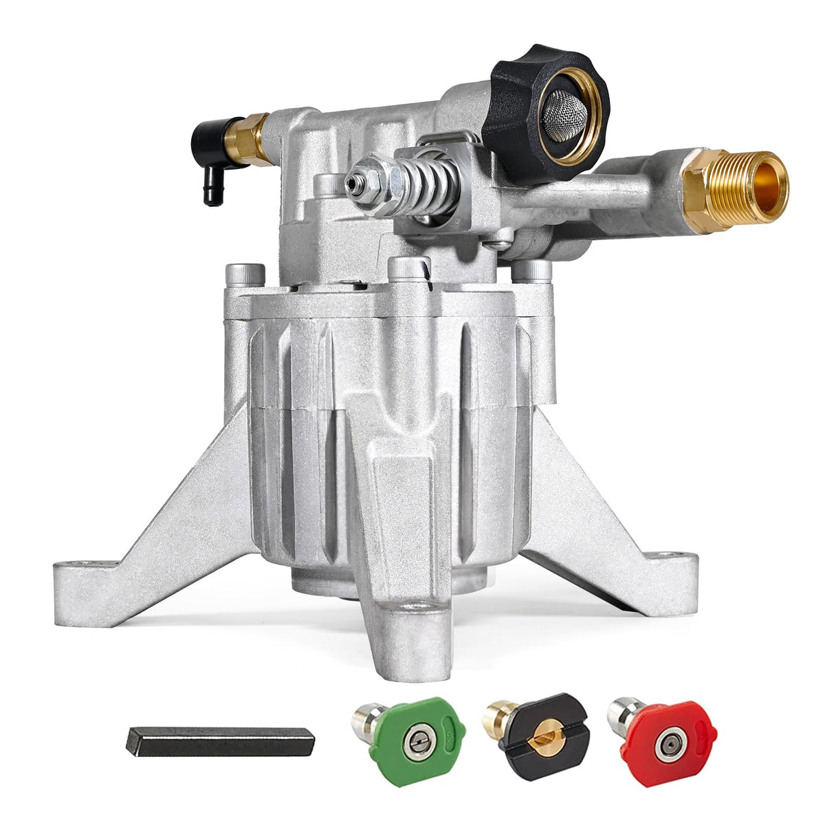 TOOLCY vertical pump front view for easy replacement in power washers.