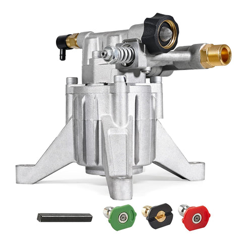 TOOLCY vertical pump front view for easy replacement in power washers.